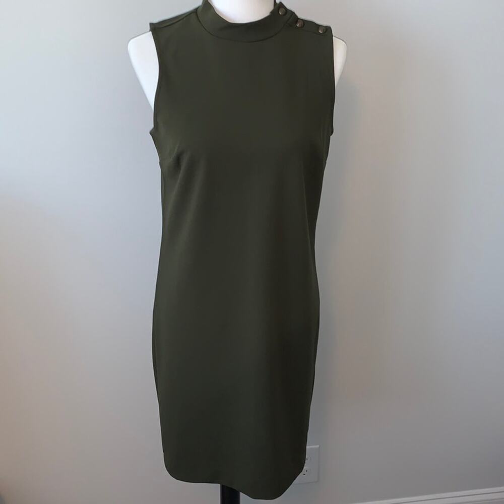 Banana Republic Military Green Sheath Dress Sz S